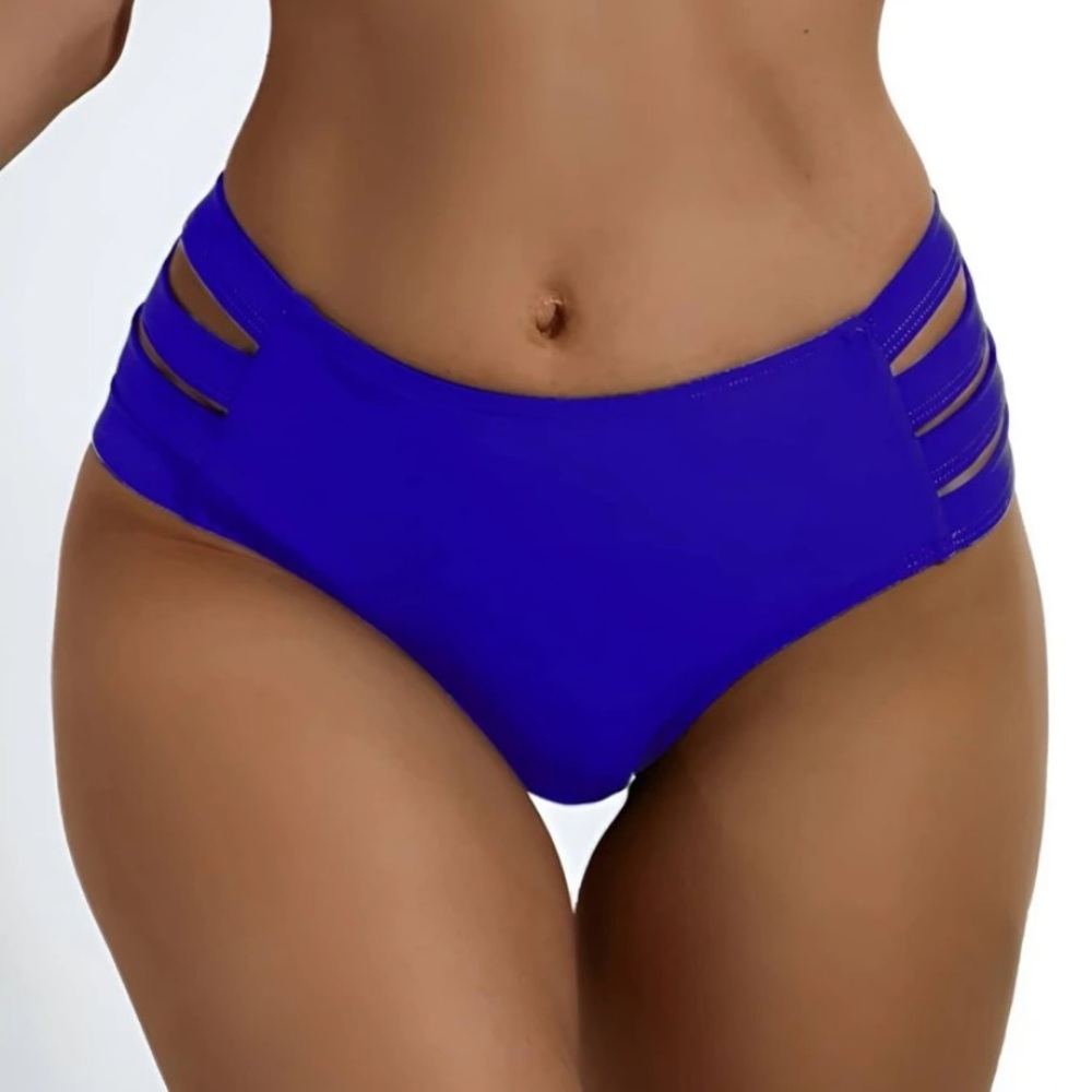 Blue Cutout Bikini Bottom